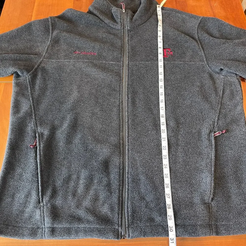 Columbia Texas A&M Aggies Full Zip Fleece Jacket Gray 2XL NCAA